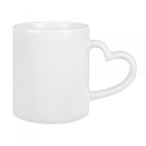Mug en céramique avec anse coeur 330 ml